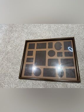 Vintage Dark Wood Multi-Opening Collage Frame - 20.75” x 16.75”